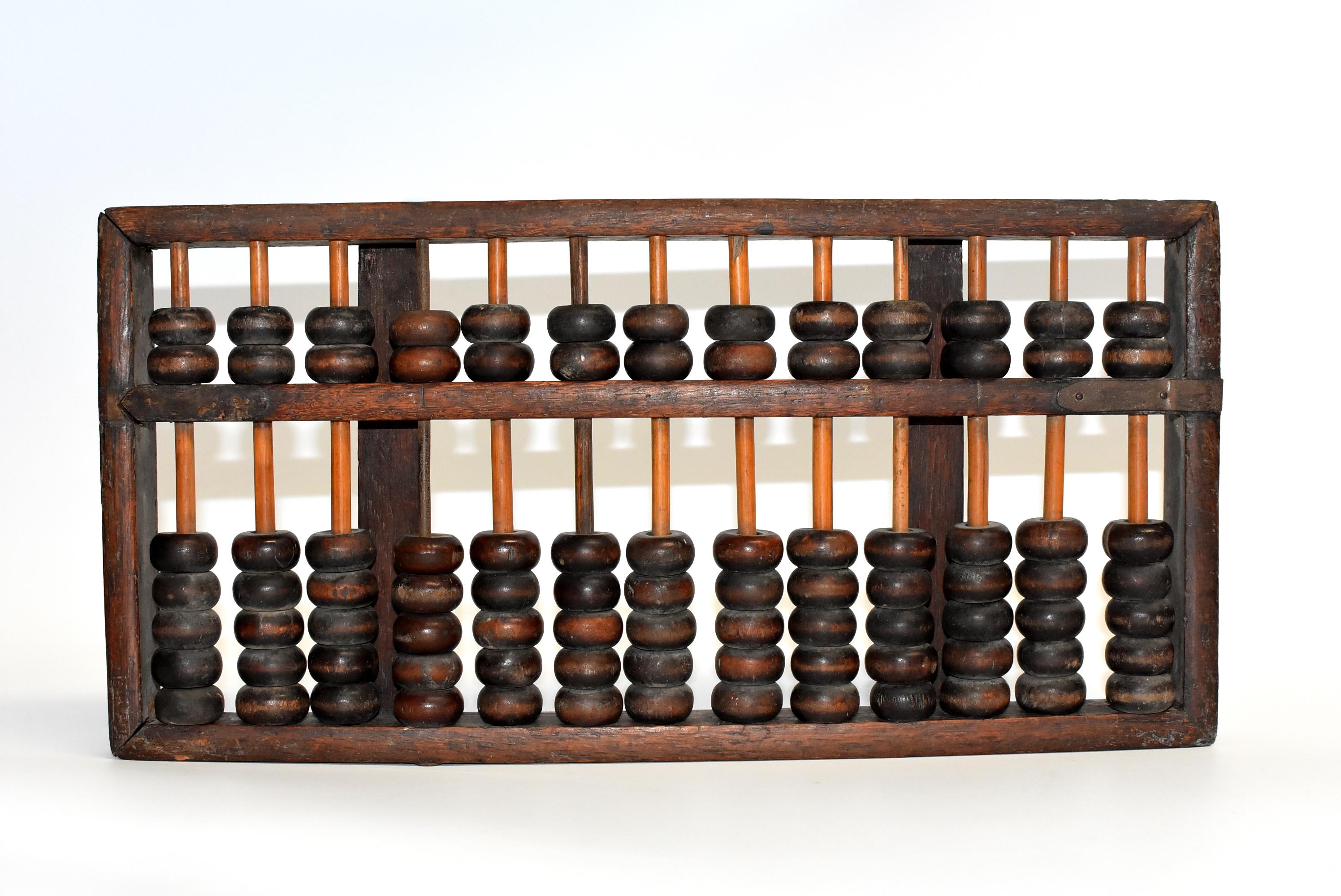 Vintage Chinese Abacus Solid Wood Hand Made 4