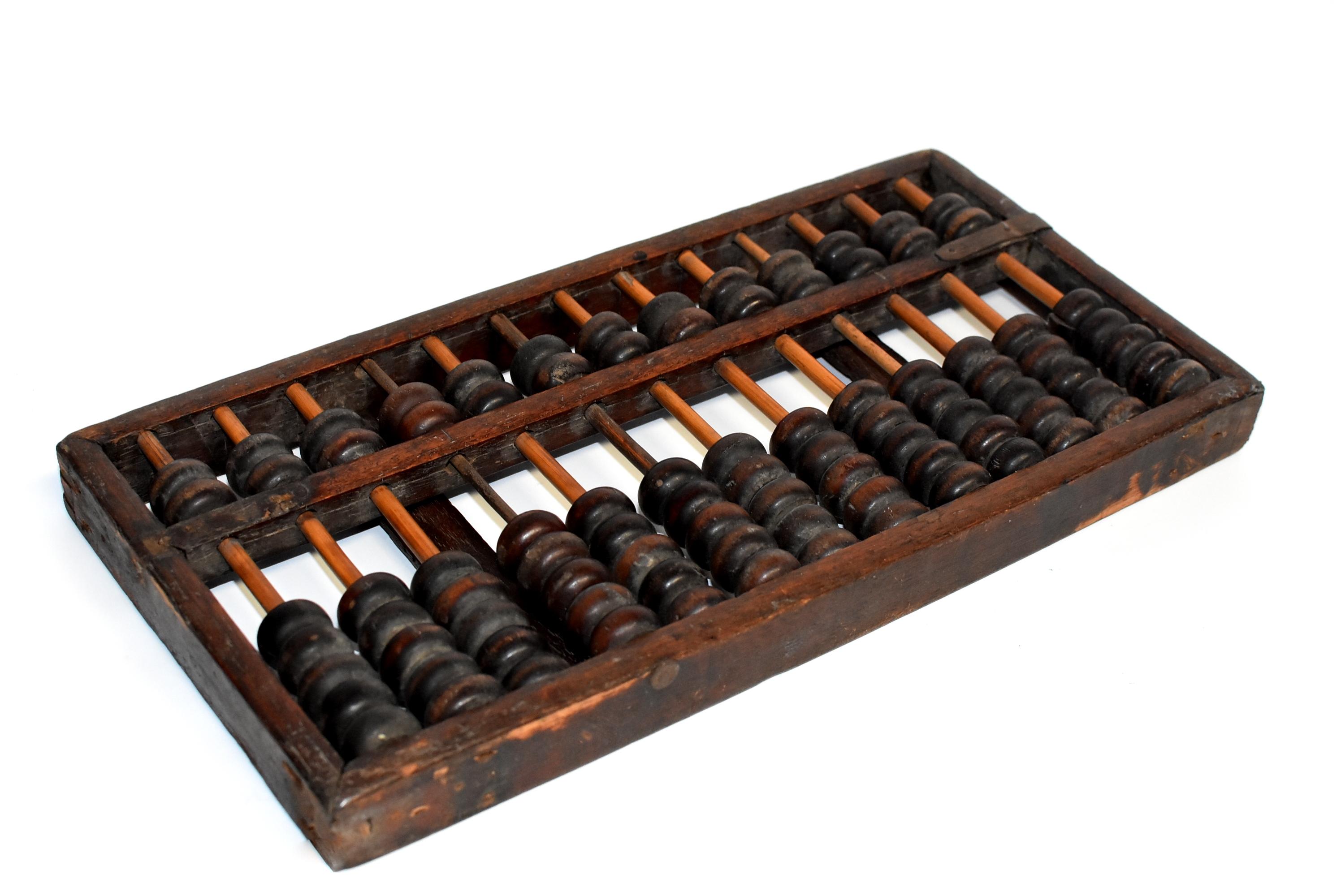 Hand-Crafted Vintage Chinese Abacus Solid Wood Hand Made