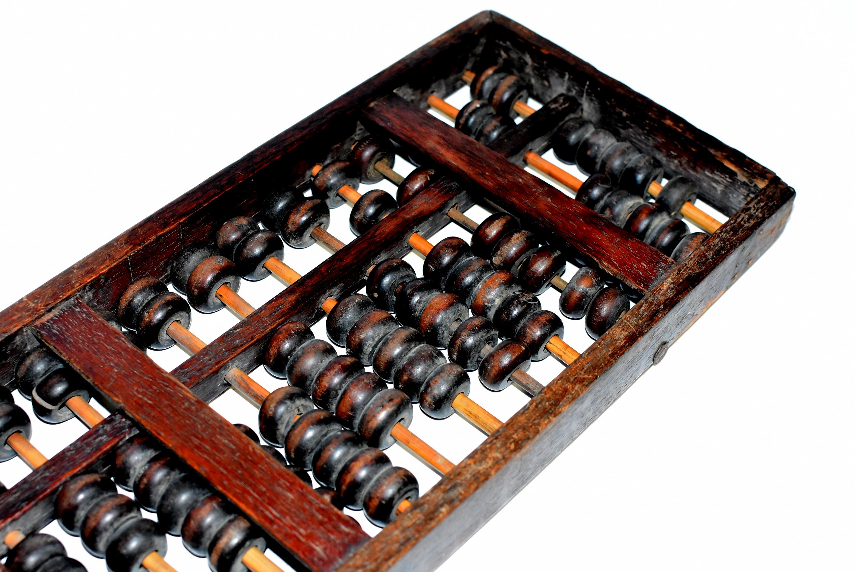 Bamboo Vintage Chinese Abacus Solid Wood Hand Made