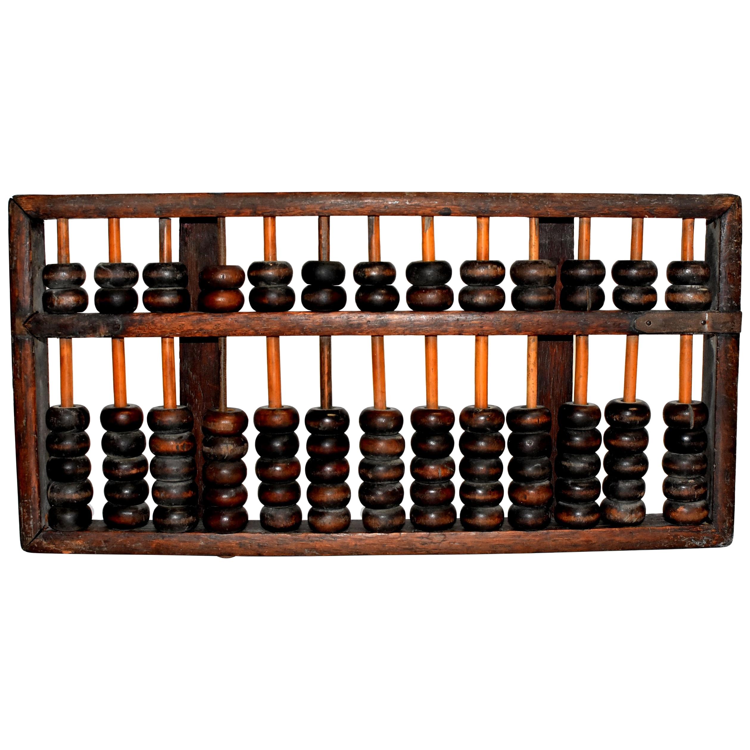 Vintage Chinese Abacus Solid Wood Hand Made