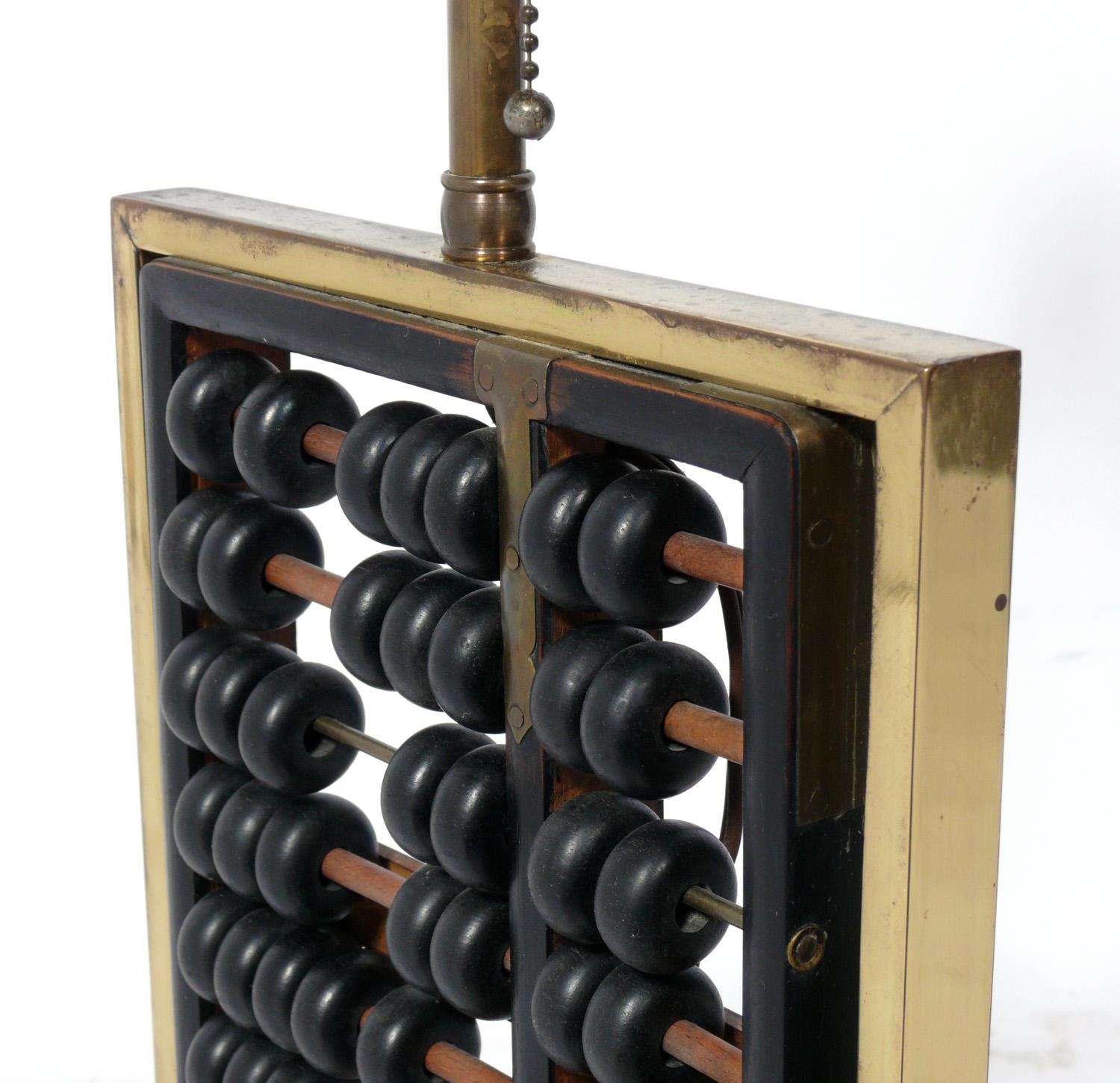 Vintage Chinese Abacus Lamps In Good Condition In Atlanta, GA