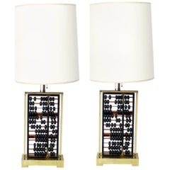 Vintage Chinese Abacus Lamps