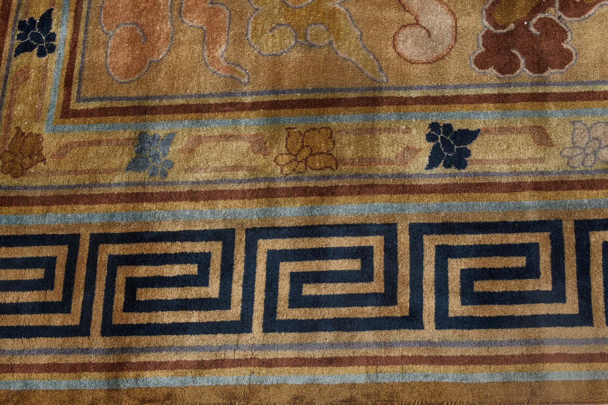 Vintage Chinese Animal Design Handwoven Wool Rug For Sale 6