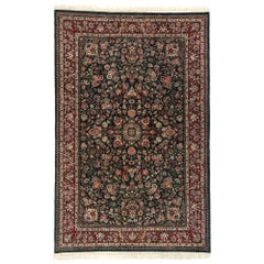 Vintage Chinese Tabriz Rug, Traditional Style Collides Old World Charm