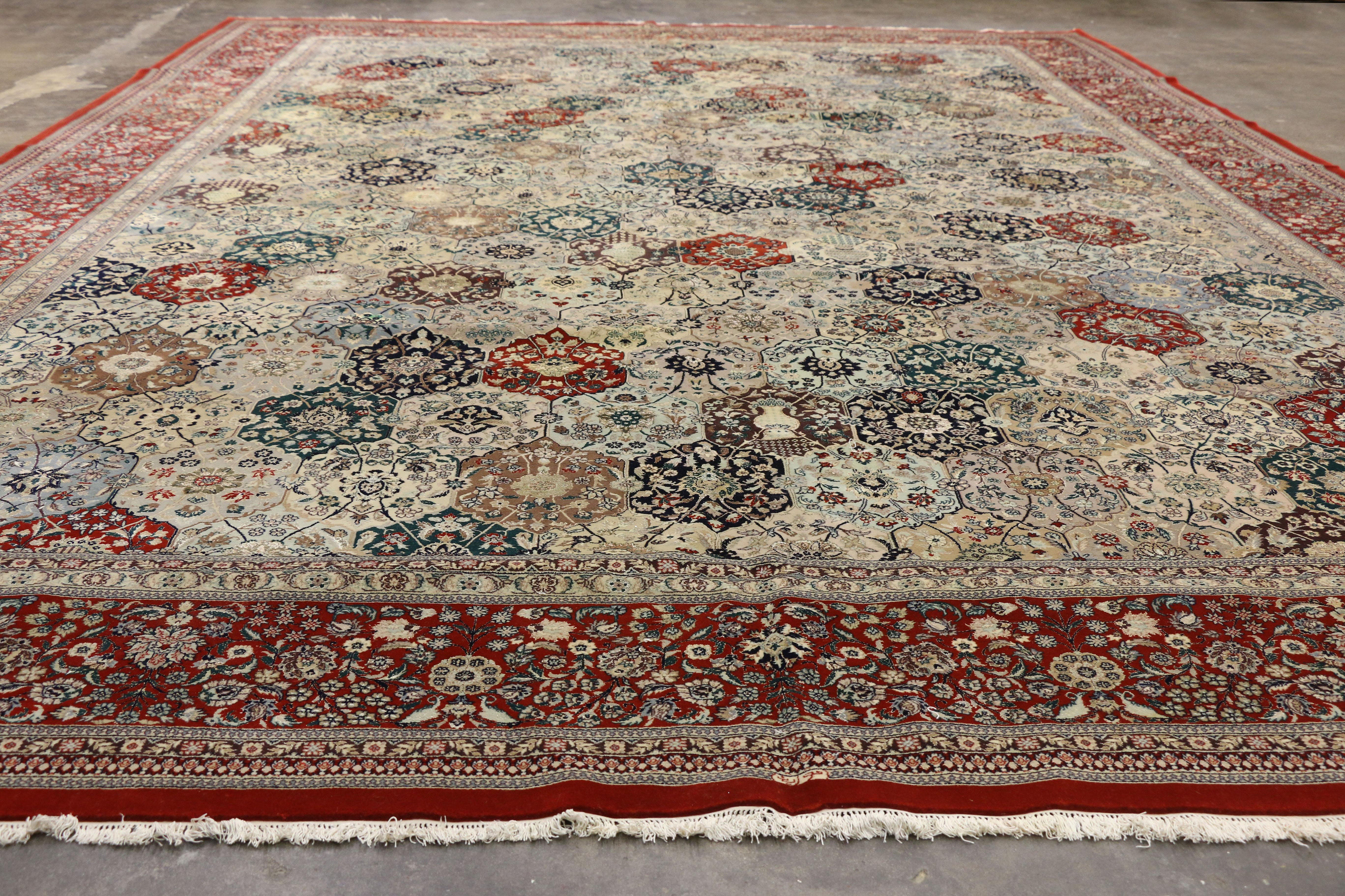 20th Century Vintage Chinese Tabriz Rug For Sale