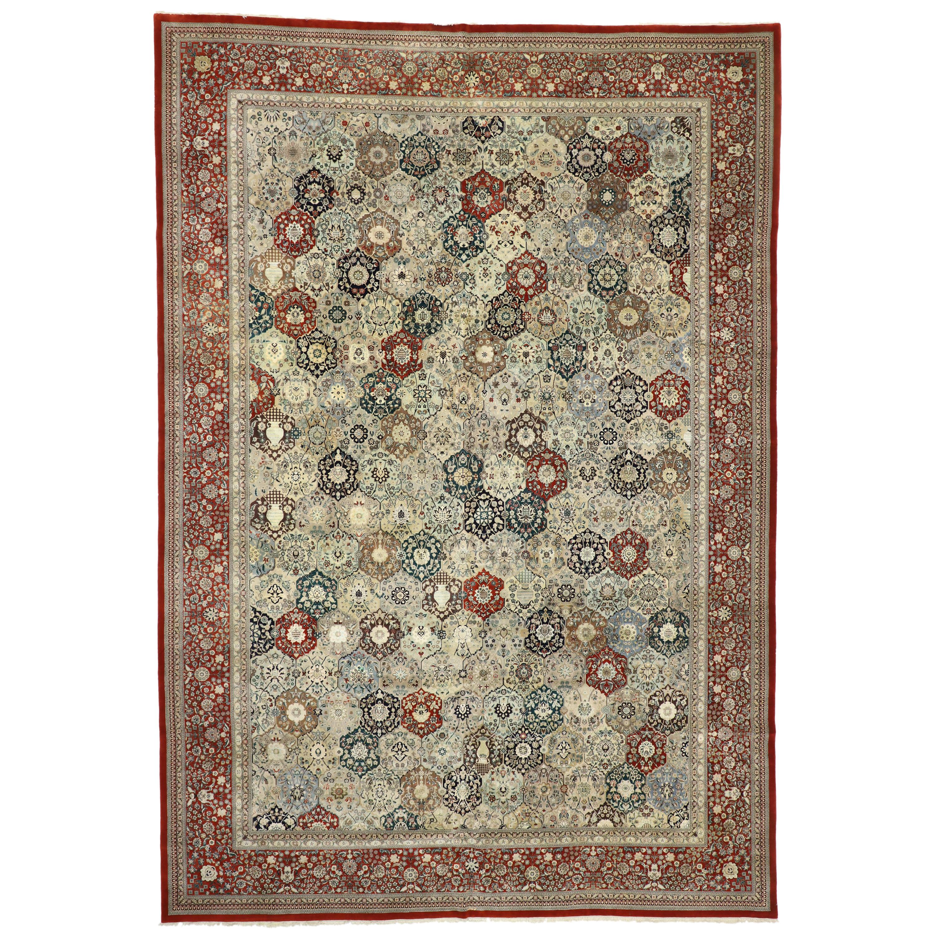 Vintage Chinese Tabriz Rug