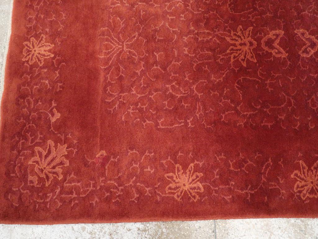 20th Century Vintage Chinese Art Deco Accent Rug For Sale