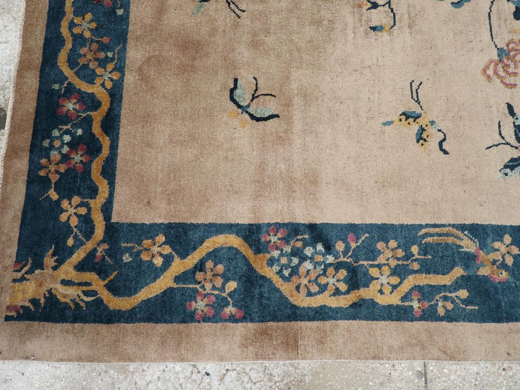 20th Century Vintage Chinese Art Deco Accent Rug