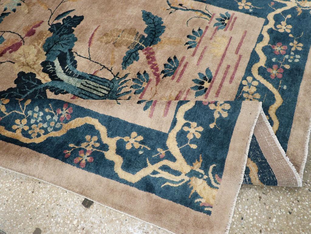 Vintage Chinese Art Deco Accent Rug 1