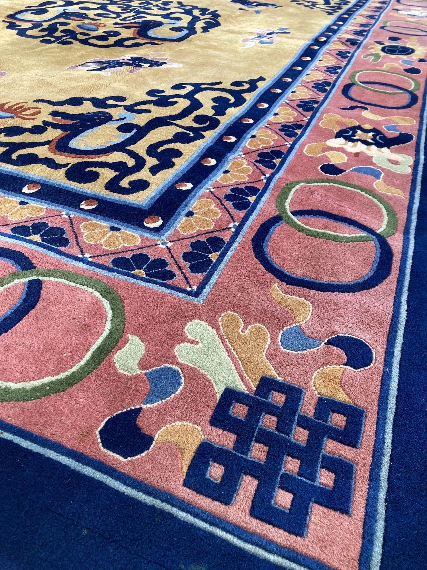 Vintage Chinese Art Deco Carpet 2