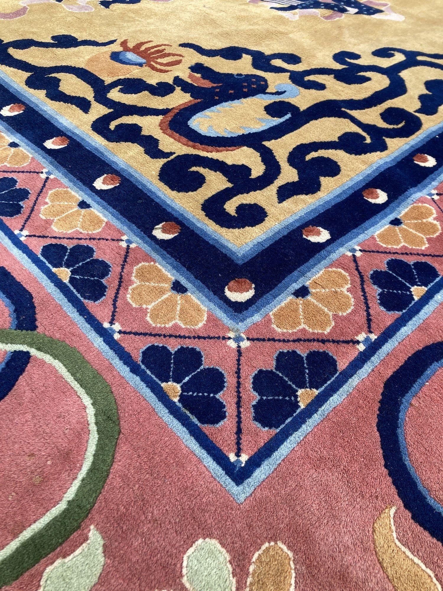 Vintage Chinese Art Deco Carpet 3