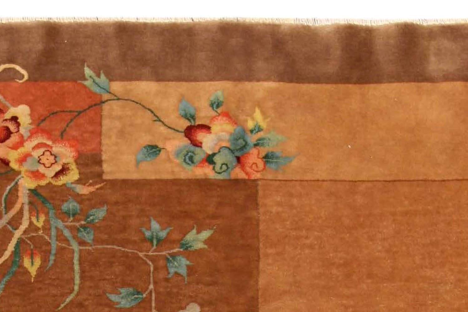 Wool Vintage Chinese Art Deco Carpet