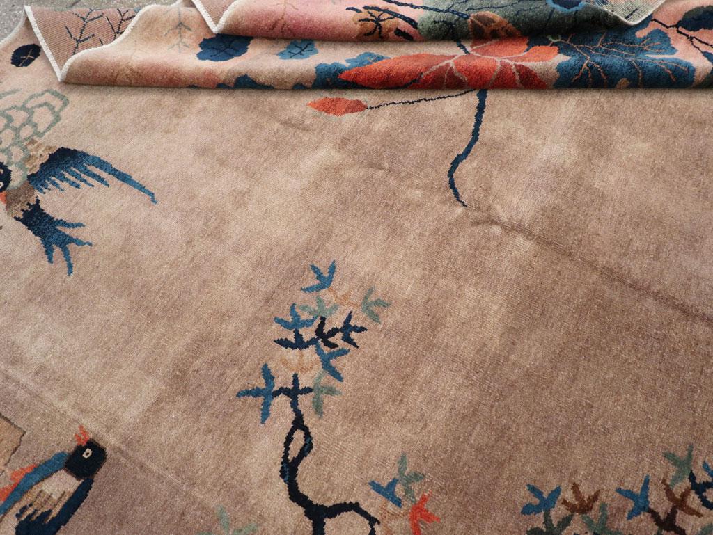 Vintage Chinese Art Deco Pictorial Room Size Carpet For Sale 2