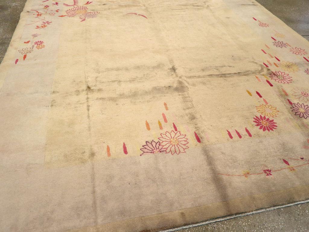 Alfombra Vintage China Art Decó Tamaño Habitación en Excelente estado para la venta en New York, NY