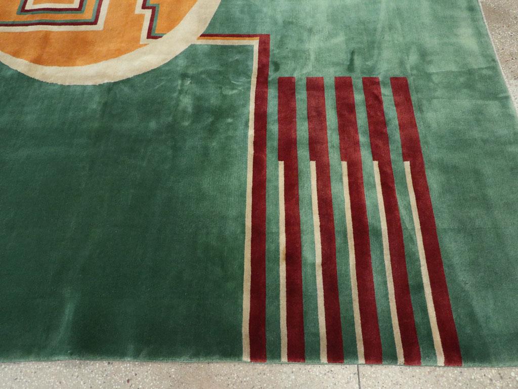 20th Century Vintage Chinese Art Deco Room Size Carpet For Sale