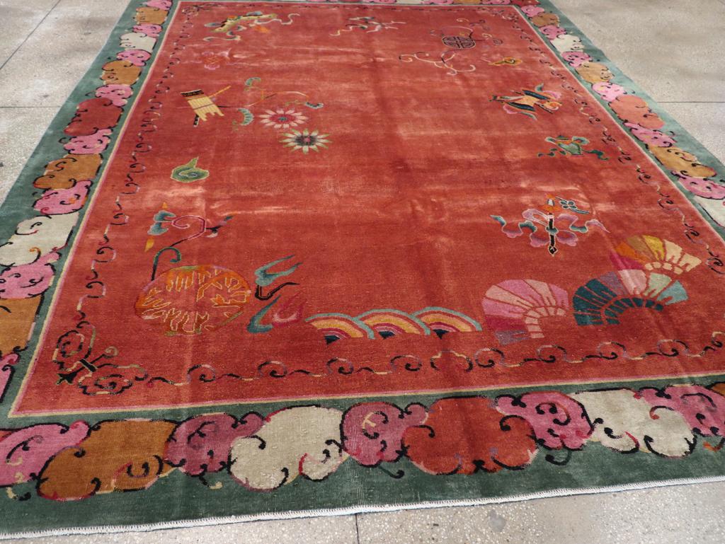 Mid-20th Century Chinese Art Deco Room Size Carpet For Sale 1