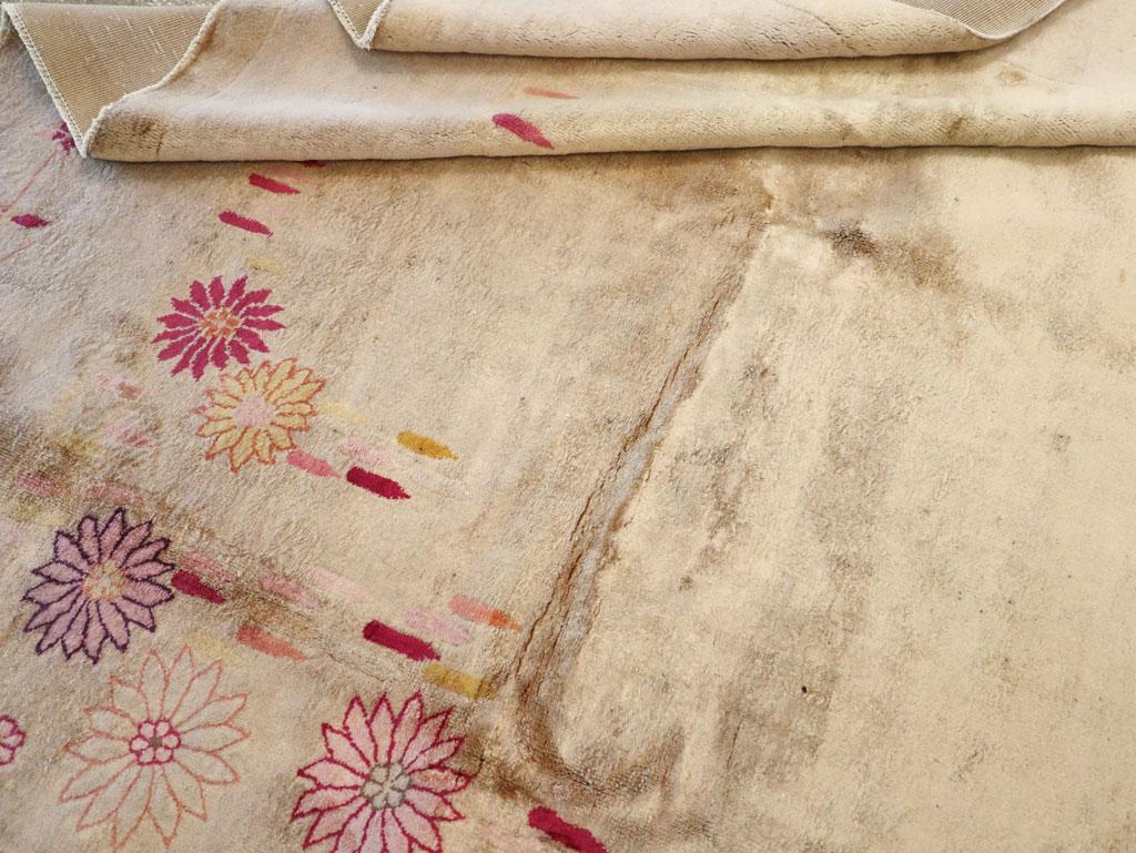 Alfombra Vintage China Art Decó Tamaño Habitación Lana en venta