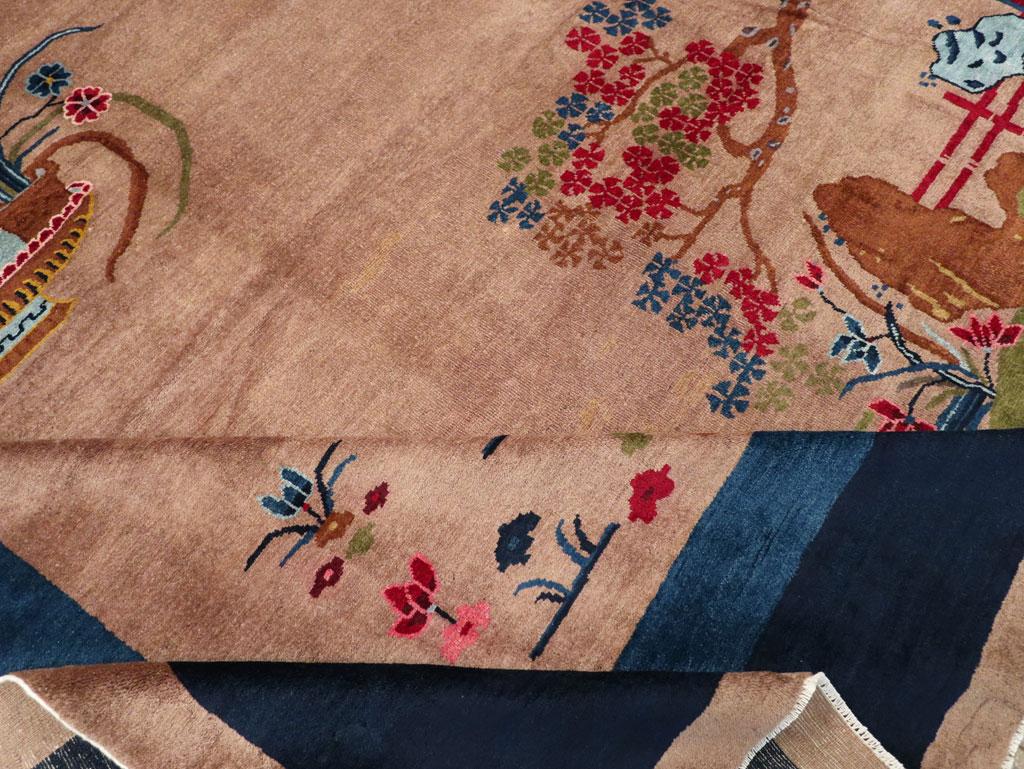 Vintage Chinese Art Deco Room Size Carpet For Sale 1