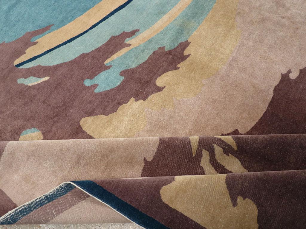 Vintage Chinese Art Deco Room Size Carpet For Sale 1