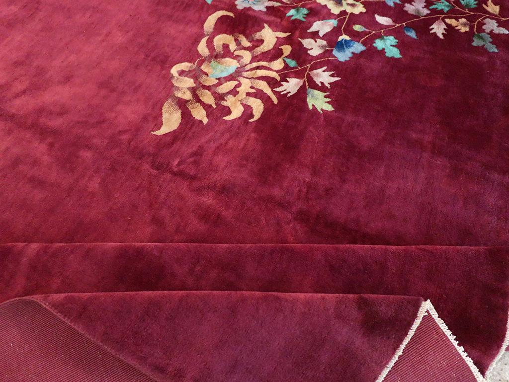 Vintage Chinese Art Deco Room Size Carpet For Sale 1
