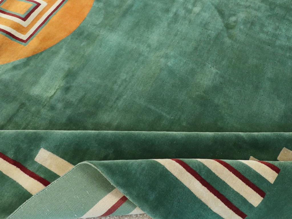 Vintage Chinese Art Deco Room Size Carpet For Sale 1