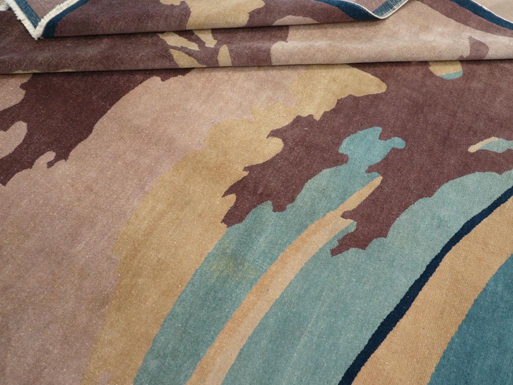 Vintage Chinese Art Deco Room Size Carpet For Sale 2