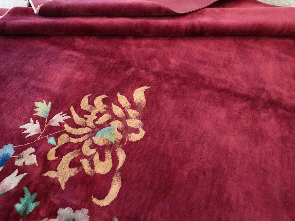 Vintage Chinese Art Deco Room Size Carpet For Sale 2