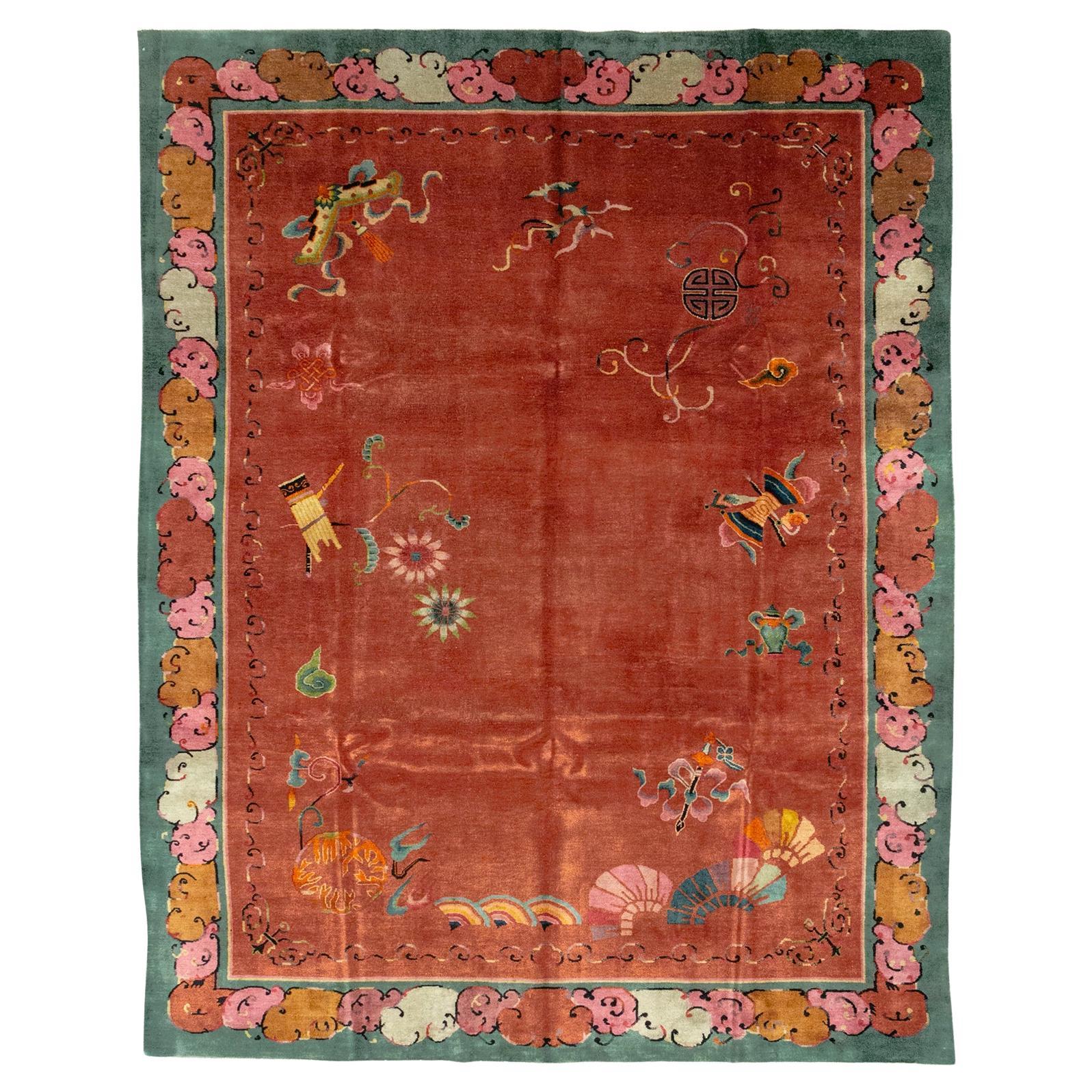 Mid-20th Century Chinese Art Deco Room Size Carpet For Sale