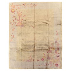 Vintage Chinese Art Deco Room Size Carpet