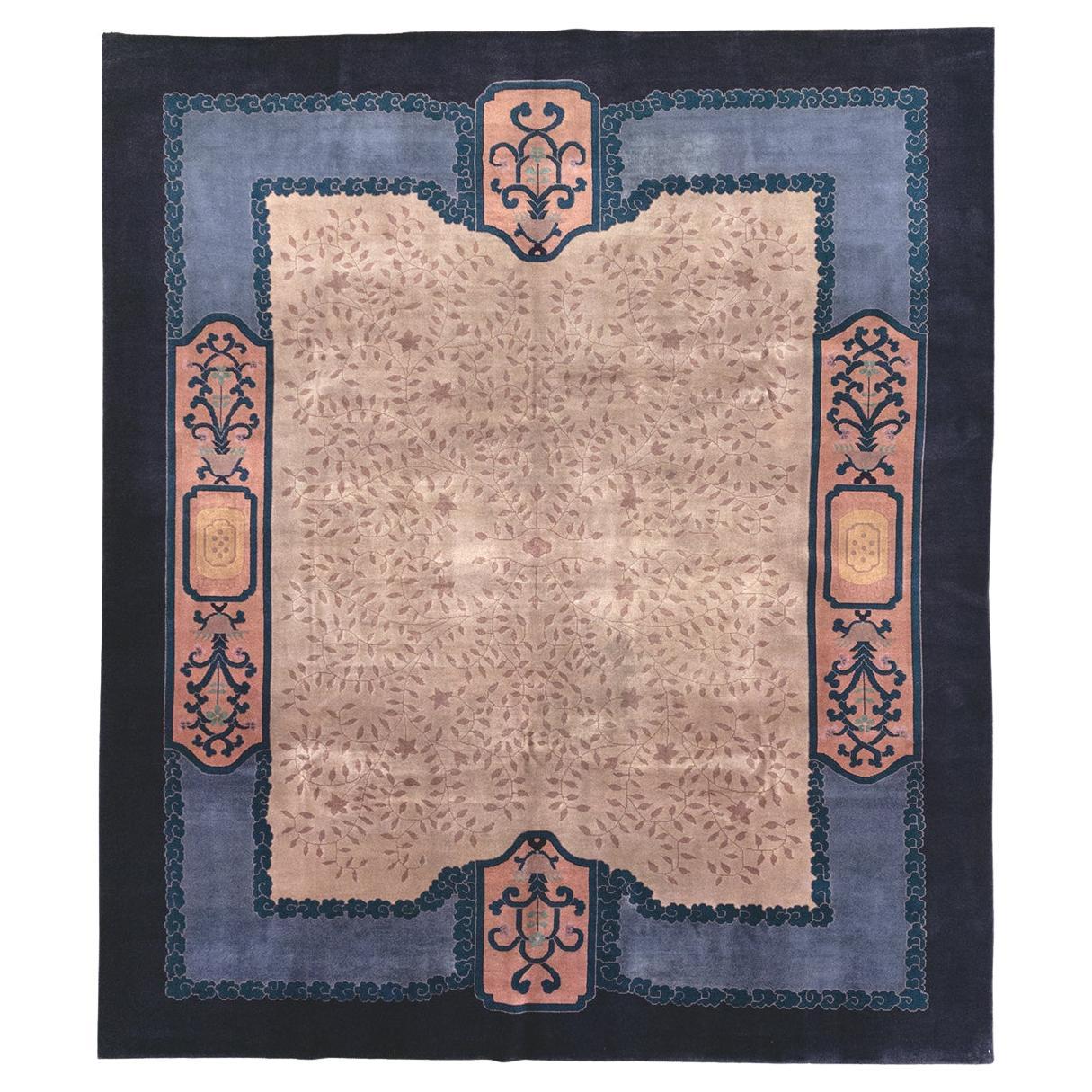 Alfombra Vintage China Art Decó Tamaño Habitación