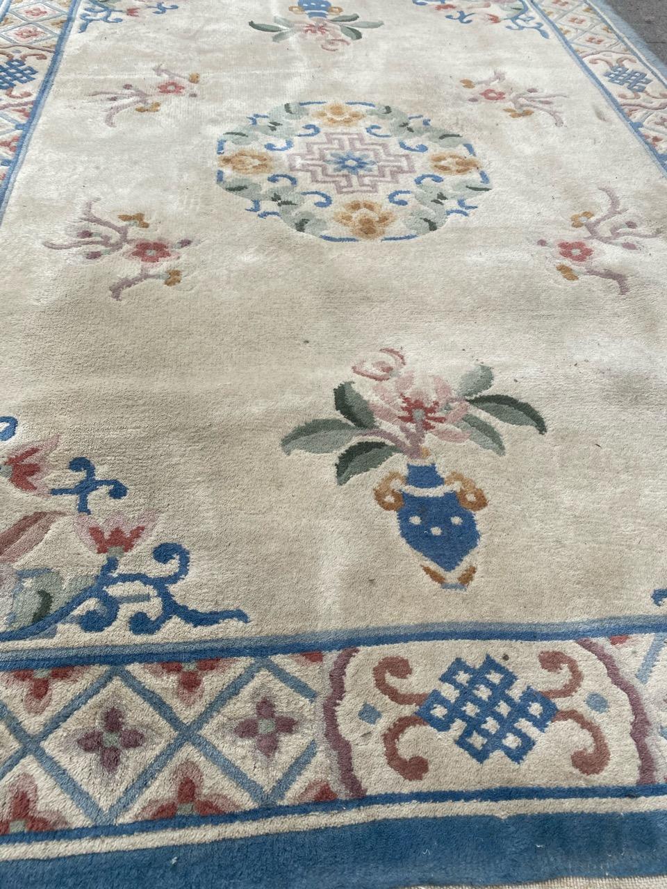 Vintage Chinese Art Deco Rug For Sale 3