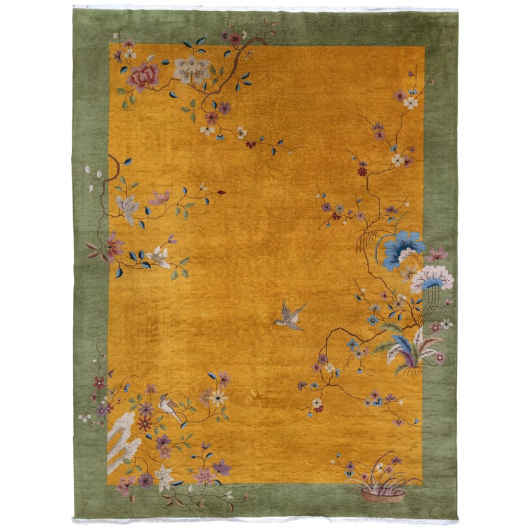 Chinese Art Deco rug, 1930s, offered by Mehraban Rugs