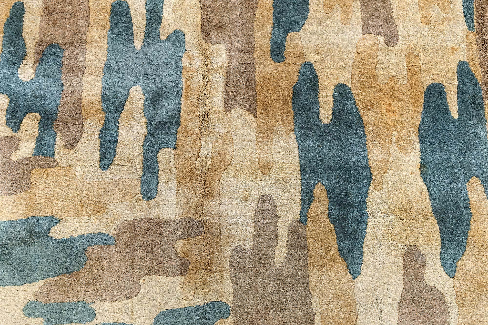 Vintage Chinese Art Deco Rug (Größe angepasst) Doris Leslie Blau (Art déco) im Angebot