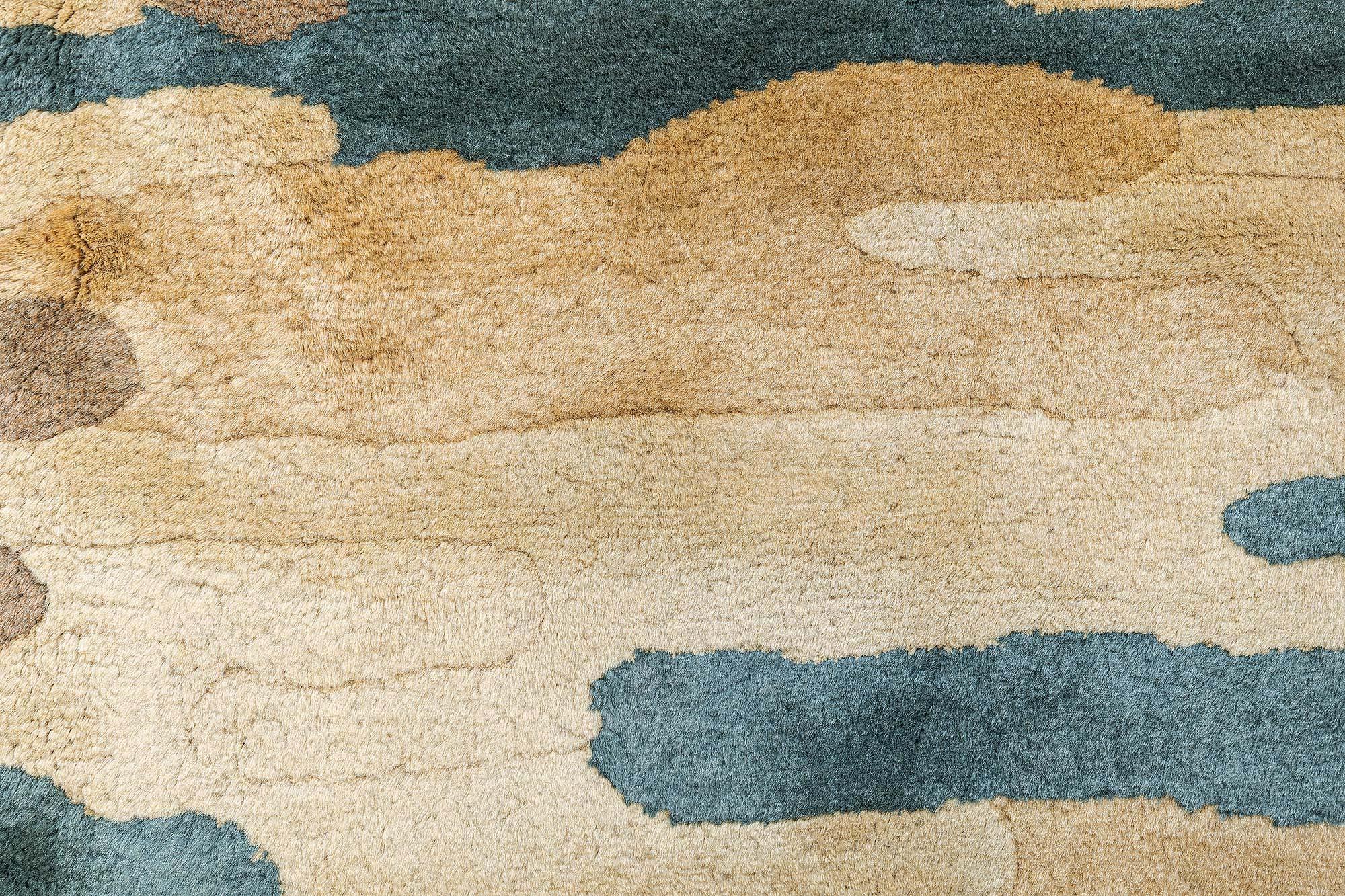 Vintage Chinese Art Deco Rug (Größe angepasst) Doris Leslie Blau (Handgeknüpft) im Angebot