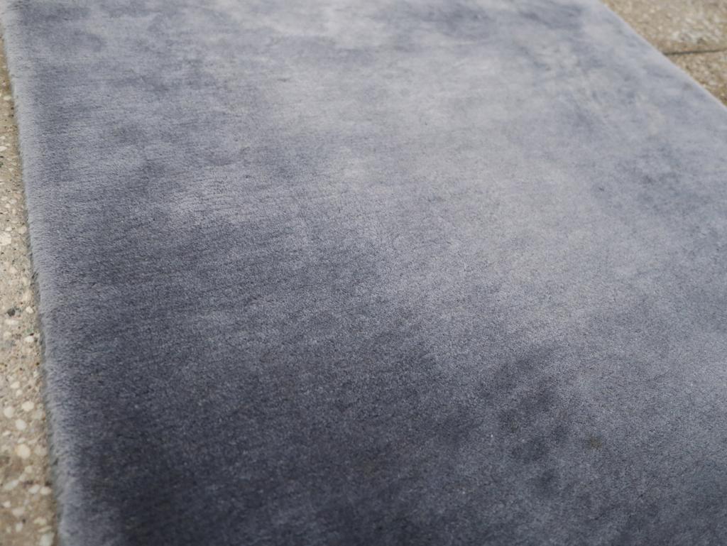 Hand-Knotted Vintage Chinese Art Deco Throw Rug For Sale