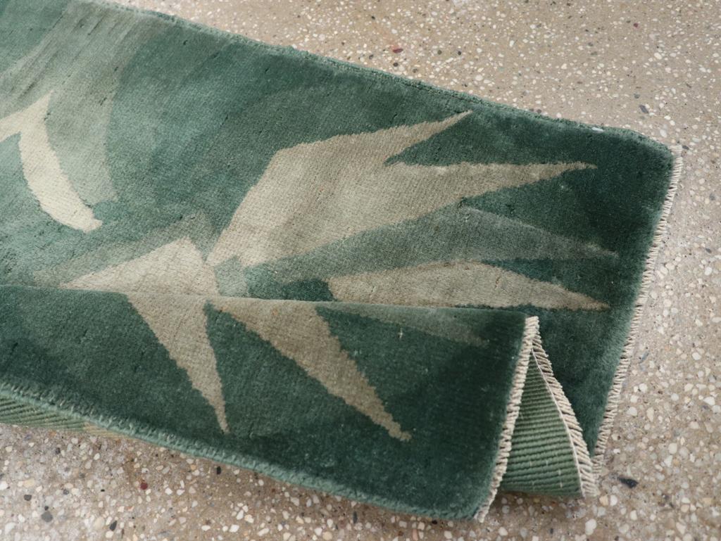 Vintage Chinese Art Deco Throw Rug For Sale 1