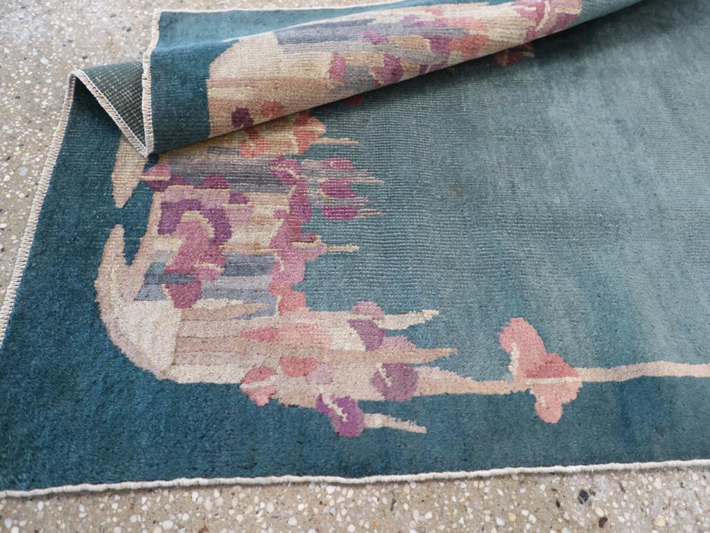 Vintage Chinese Art Deco Throw Rug For Sale 2