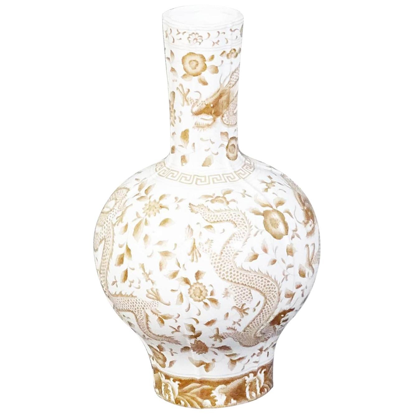 Chelsea House Vase asiatique chinois avec dragons en vente