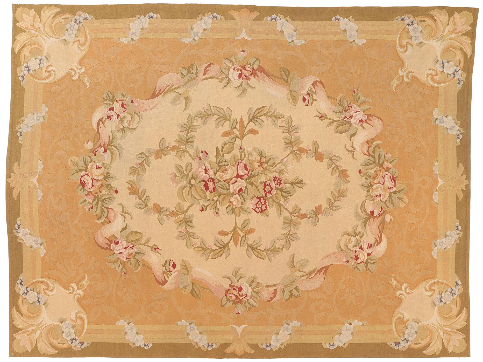 Tapis chinois d'Aubusson de style français traditionnel en vente 3