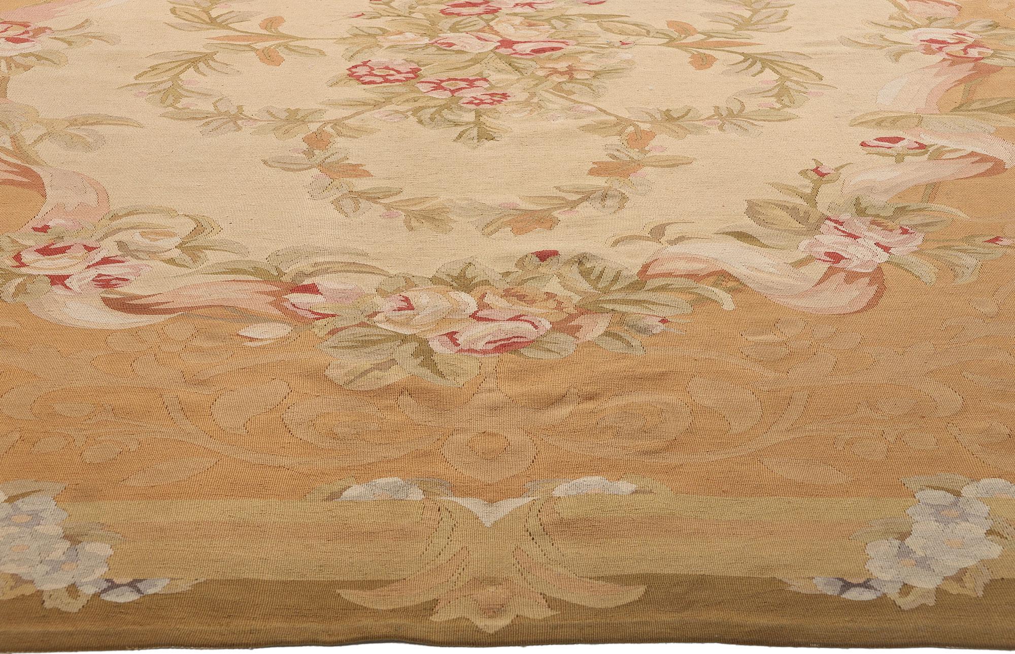 Noué à la main Tapis chinois d'Aubusson de style français traditionnel en vente