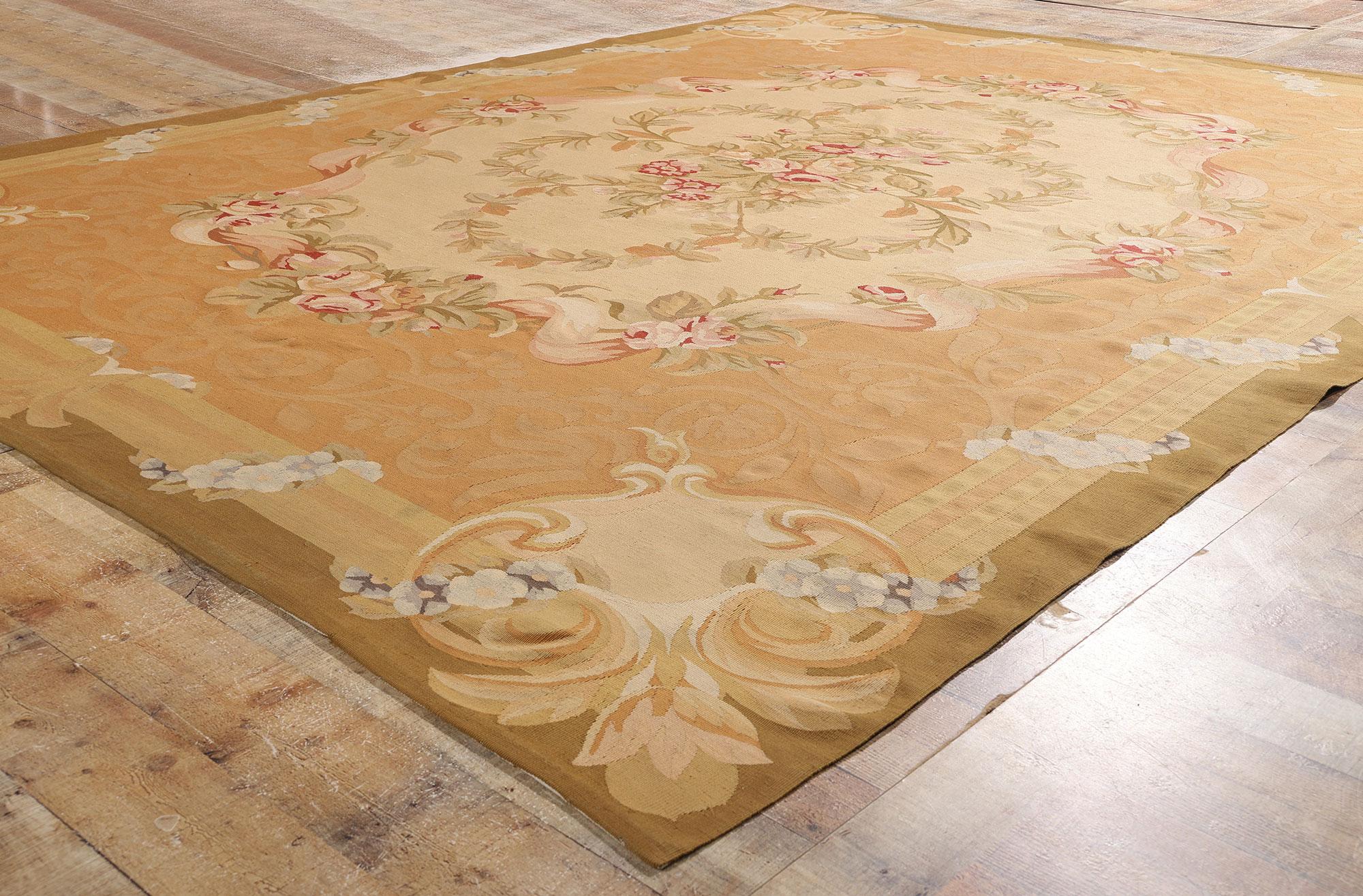 Laine Tapis chinois d'Aubusson de style français traditionnel en vente