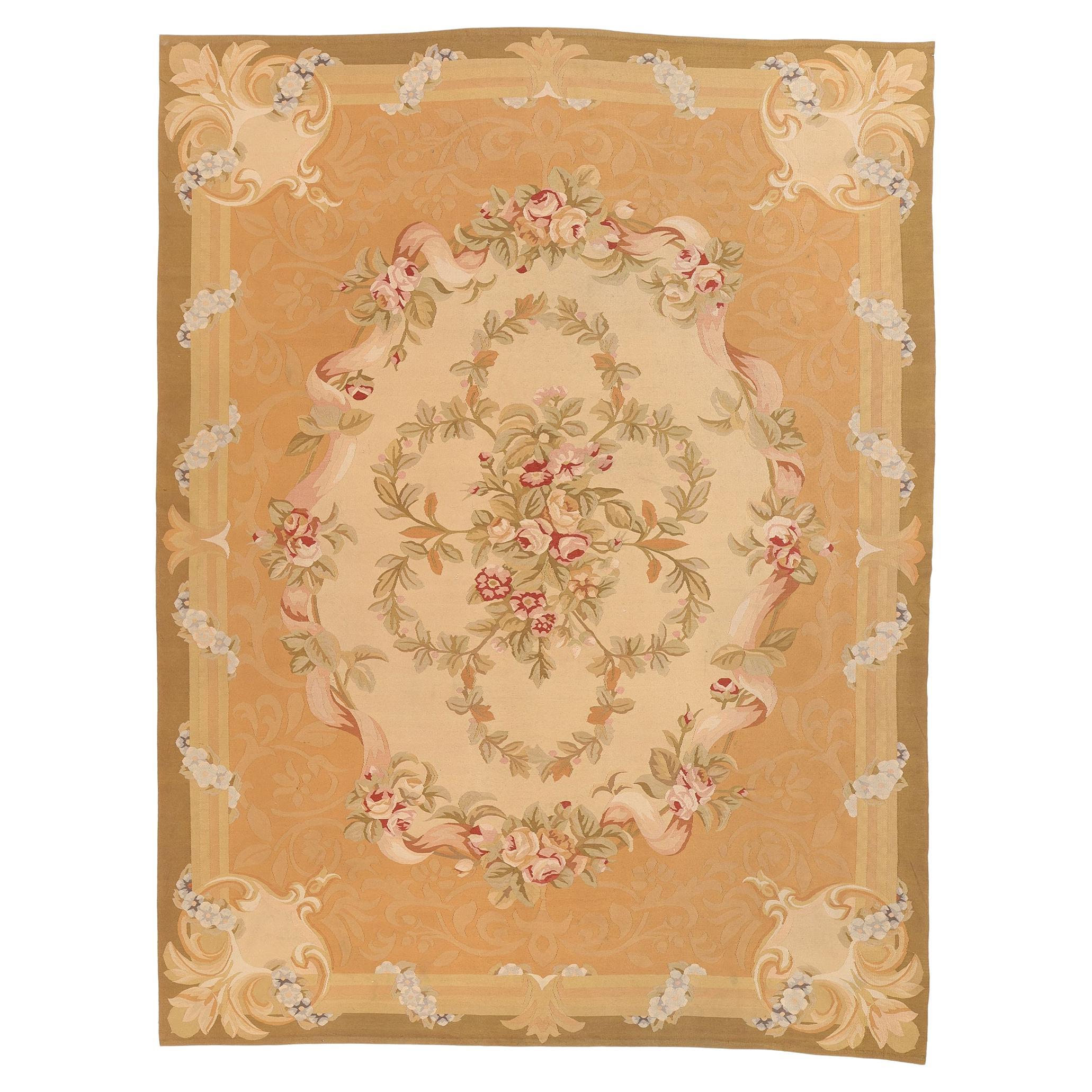Tapis chinois d'Aubusson de style français traditionnel