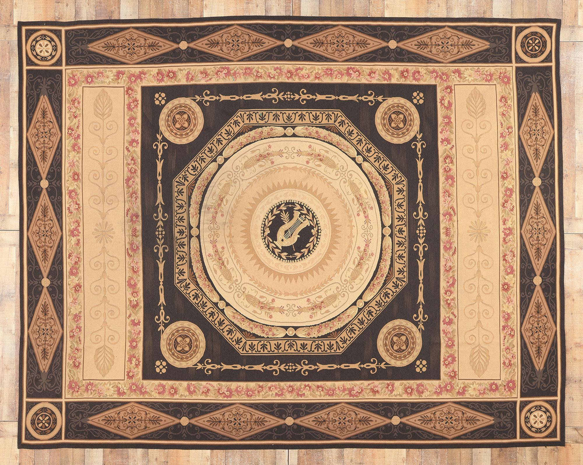 Klassischer chinesischer Aubusson-Teppich, französischer Neoklassizismus trifft auf griechisch-römische Pracht im Angebot 2