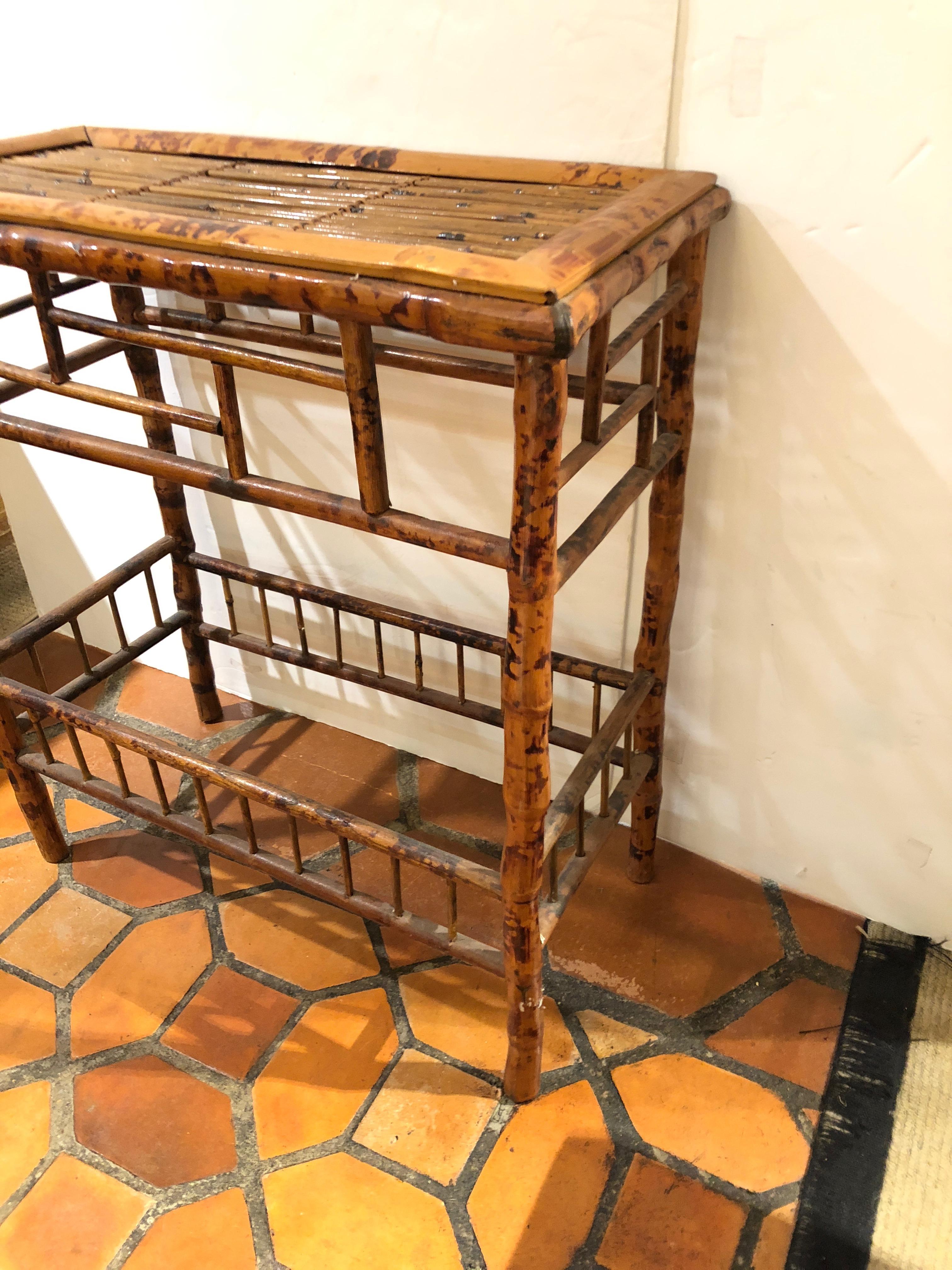 Mid-20th Century Vintage Chinese Authentic Bamboo Console