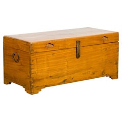 Retro Chest with Carved Seashells on Lid
