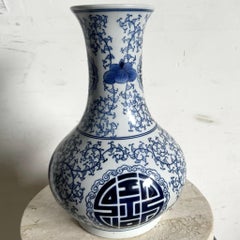 Vintage Chinese Blue and White Porcelain Vase