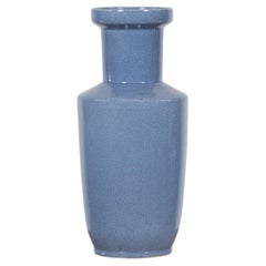 Vase chinois vintage bleu craquelé