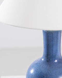 Chinesische blaue Craquelé-Keramikvase, Tischlampe, Chinesisch