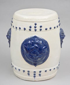 Vintage Chinese Blue and White Garden Seat