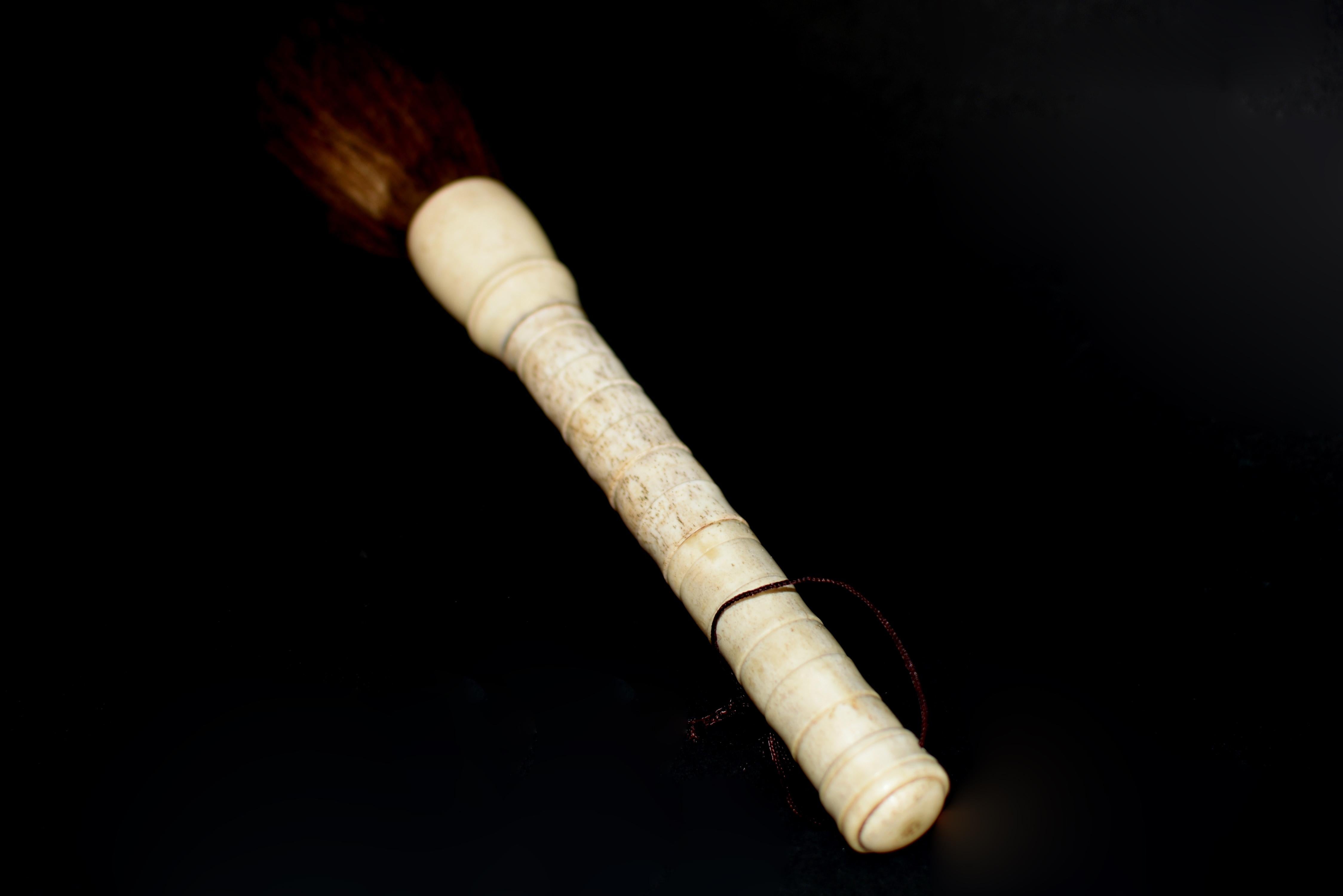 Vintage Chinese Bone Calligraphy Brush For Sale 1